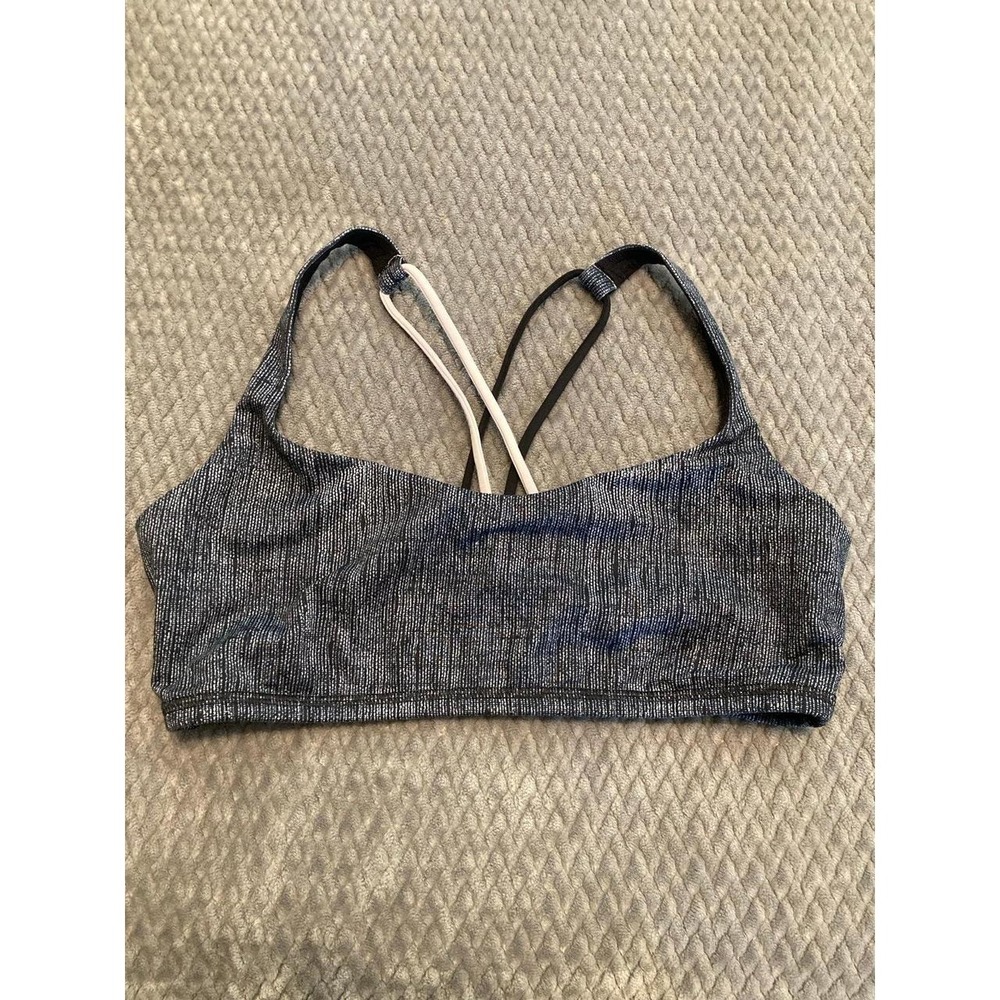Women's Lululemon Sports Bra - Black/White - size 10
